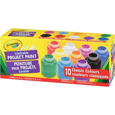 Peinture pour projets lavable Crayola, paq. 10