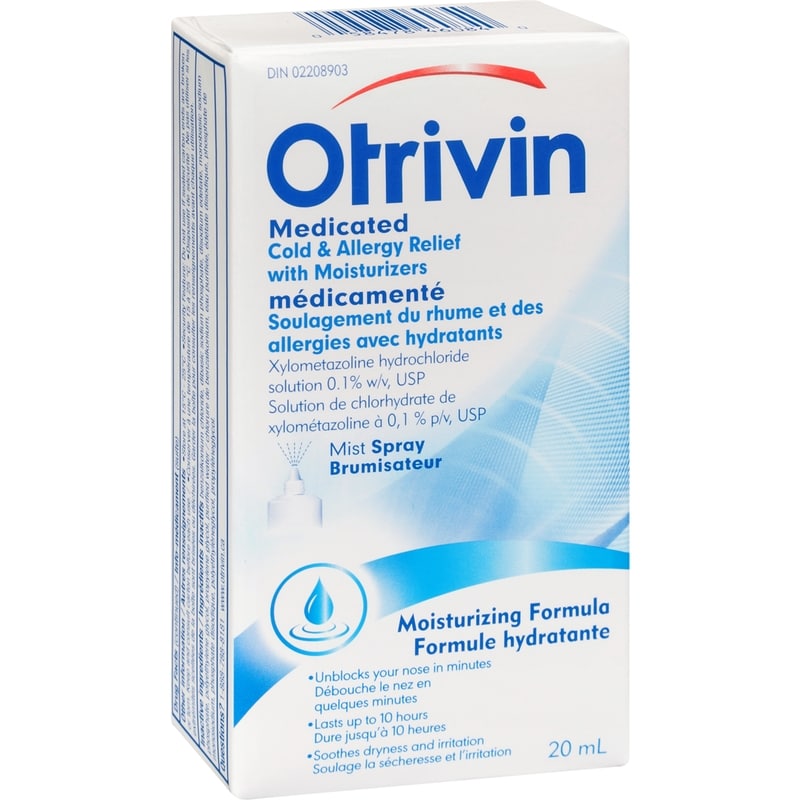 Medicated Cold & Allergy Decongestant Nasal Spray With Moisturisers