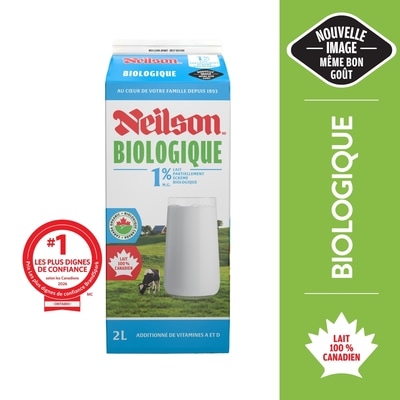 Neilson Lait 1% biologique 2 l, 0,40 $/100ml