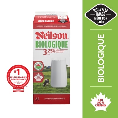 Neilson Lait 3.25% biologique 2 l, 0,40 $/100ml