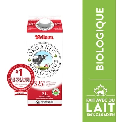 Neilson Lait 3.25% biologique 2 l, 0,37 $/100ml