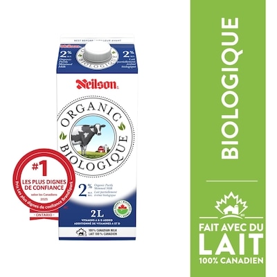 Neilson Lait 2% biologique 2 l, 0,37 $/100ml