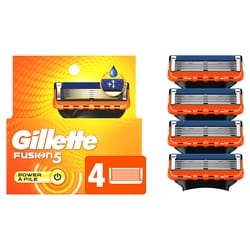 Power Razor Refills for Men, 4ct Razor Cartridges, Larger Lubrication Strip, Precision Trimmer, 5-Blade Razor Blades for Close Shave