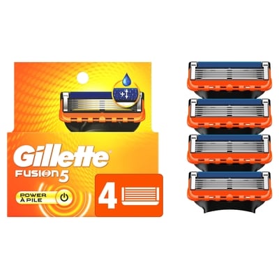Gillette Power Razor Refills for Men, 4ct Razor Cartridges, Larger Lubrication Strip, Precision Trimmer, 5-Blade Razor Blades for Close Shave 4 ea, $6.75/1ea