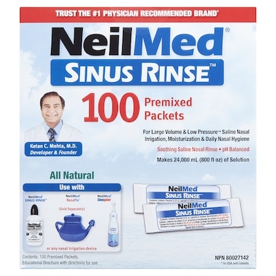 NeilMed Trousse Sinus Rinse 100 ea, 0,23 $/1ch
