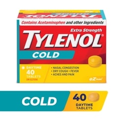 Tylenol Extra Strength Cold Relief Day EZTabs, Acetaminophen 500 mg 40 ea, $0.37/1ea