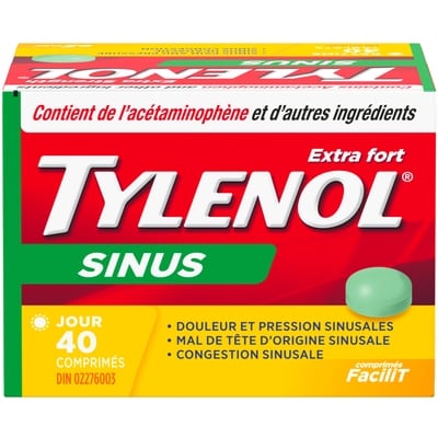 Tylenol Médicament pour sinus extra-fort jour 40 ea, 0,35 $/1ch