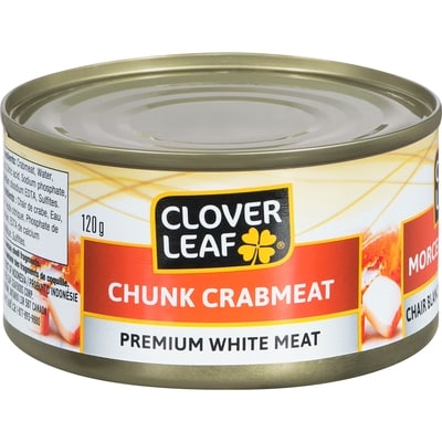 Clover Leaf Crabmeat, Chunk 120 g, $6.25/100g