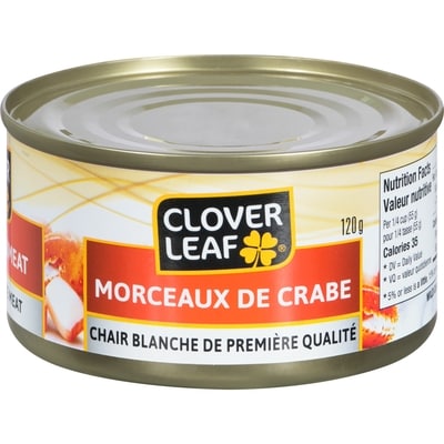 Clover Leaf Chair de crabe 120 g, 7,08 $/100g