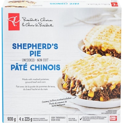 President's Choice Shepherd's Pie 4-Pack 900 g, $2.00/100g