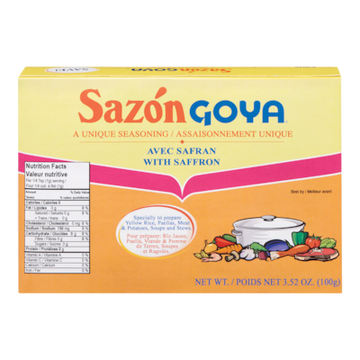 Goya Condiments avec safran Goya 100 g, 6,99 $/100g