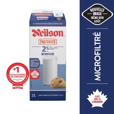 Neilson Lait microfiltré 2% 2 l, 0,30 $/100ml