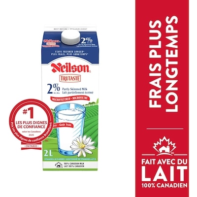 Neilson Lait microfiltré 2% 2 l, 0,28 $/100ml