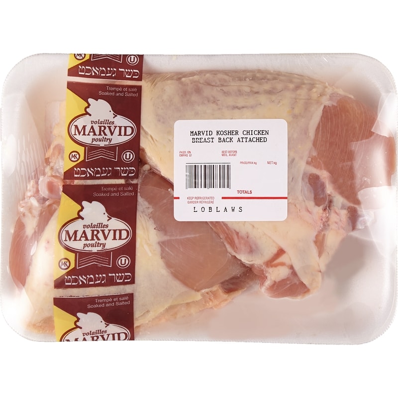 Kosher Chicken Breast Bone In, Club Pack