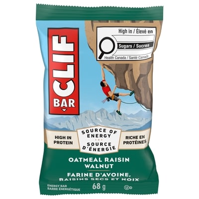 Clif Barres énergétiques Avoine, raisins secs et noix 68 g, 4,40 $/100g