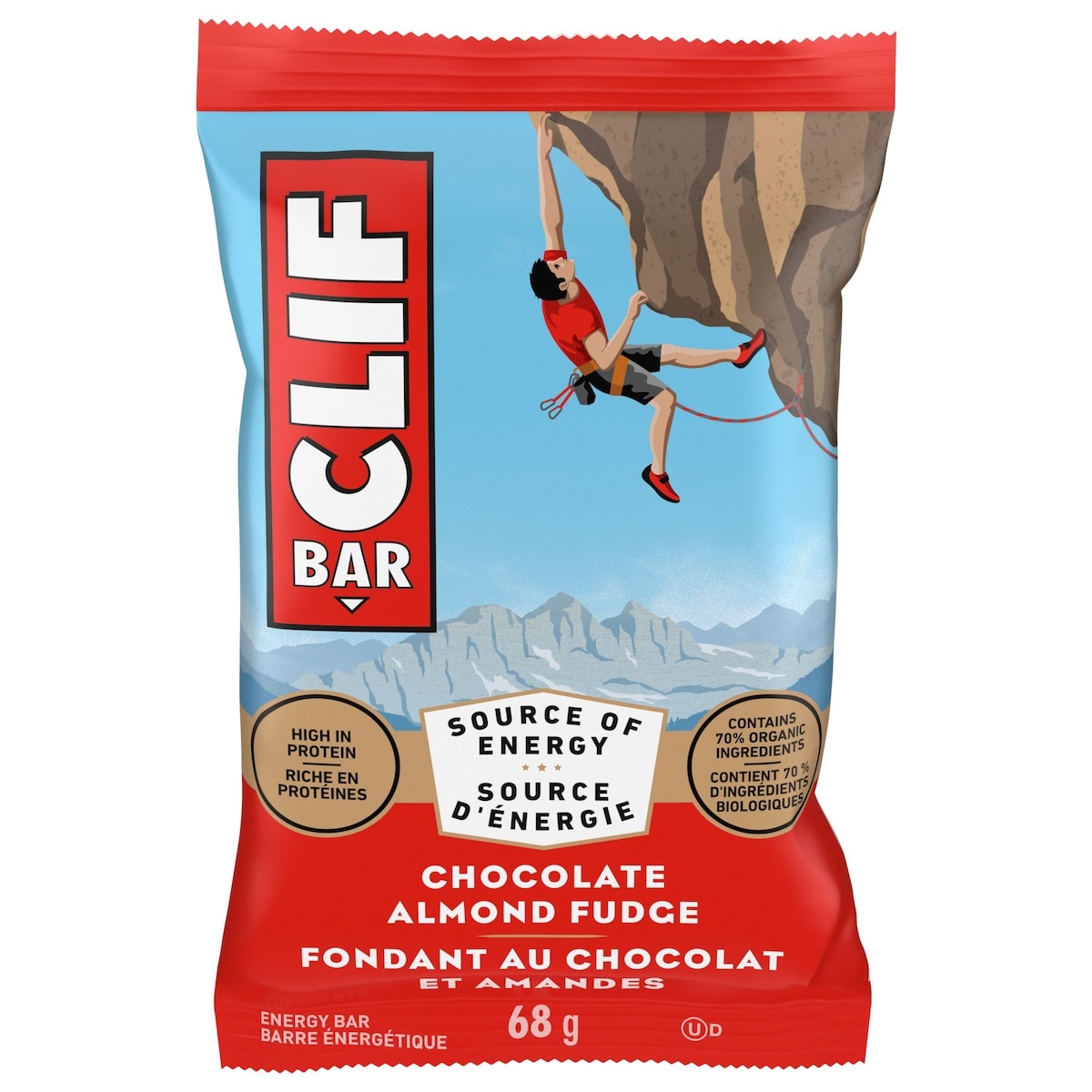 CLIF Energy Bars, Chocolate Almond Fudge, High in Protein 68 g, $4.04/100g