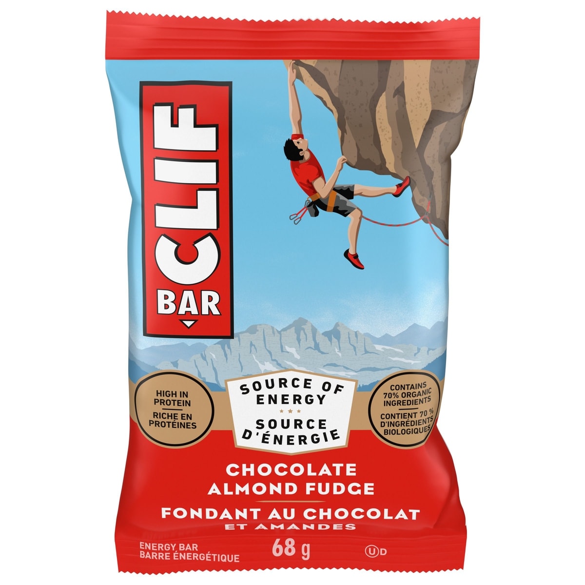 Clif Barres énergétiques Fondant au chocolat et amandes 68 g, 4,84 $/100g