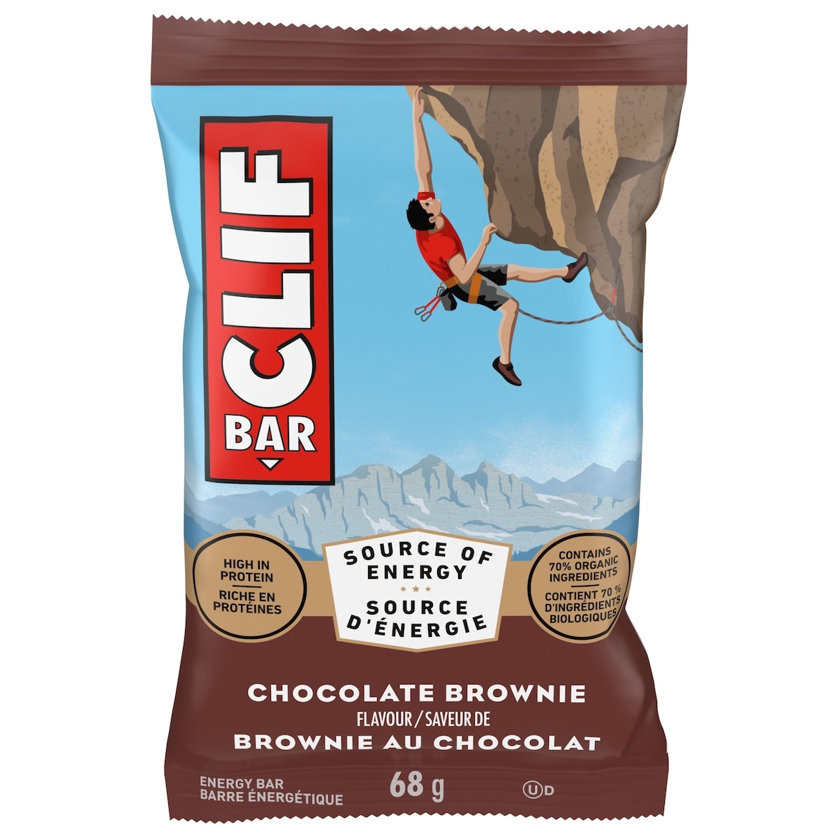 CLIF Crunch Chocolate Brownie Energy Bar 68 g, $4.04/100g