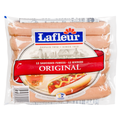 Lafleur Wieners, Regular 450 g, $1.33/100g