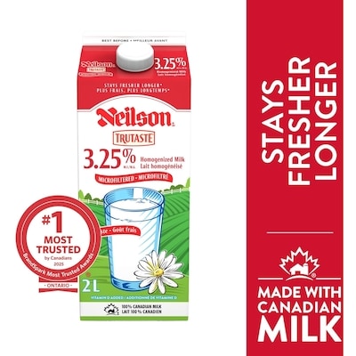 Neilson 3.25% Microfiltered Milk 2 l, $0.30/100ml