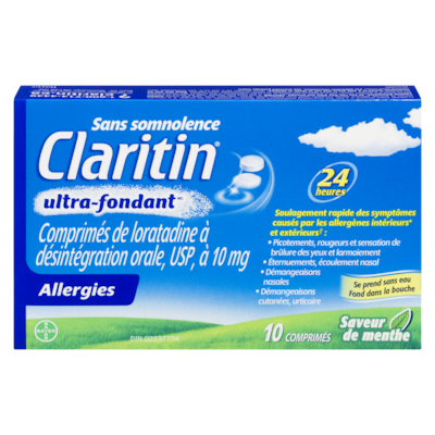 Claritin Ultra-fondants Allergies, soulagement sans somnolence 10 ea, 1,35 $/1ch