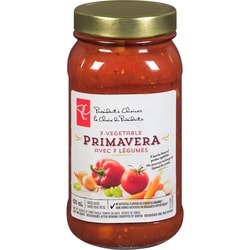 le Choix du Président Sauce pour pâtes primavera avec 7 légumes 650 ml, 0,50 $/100ml