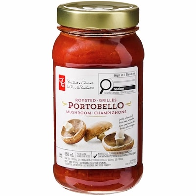 le Choix du Président Sauce pour pâtes aux champignons Portobello grillés 650 ml, 0,69 $/100ml
