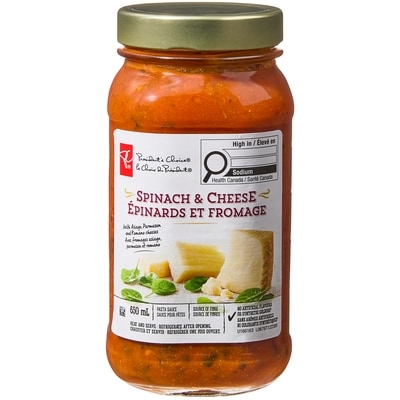 le Choix du Président Sauce pour pâtes aux épinards et aux fromages 650 ml, 0,58 $/100ml