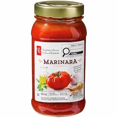 President's Choice Marinara Pasta Sauce 650 ml, $0.69/100ml