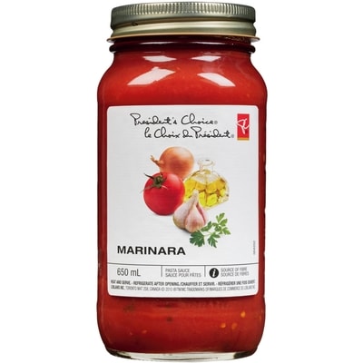 le Choix du Président Sauce pour pâtes marinara  650 ml, 0,50 $/100ml