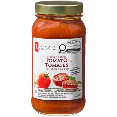 le Choix du Président Sauce pour pâtes aux tomates rôties au feu 650 ml, 0,77 $/100ml