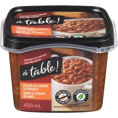 Le Maître Saladier À Table! Fèves au Sirop d'Érable 450 ml, 0,89 $/100ml