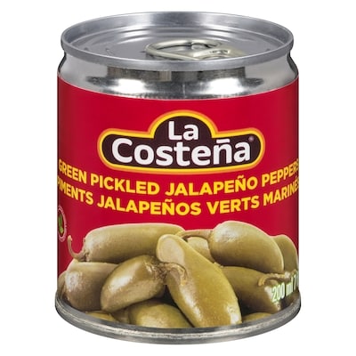 La Costena Green Pickled Jalapeño Peppers 200 ml, $1.00/100ml