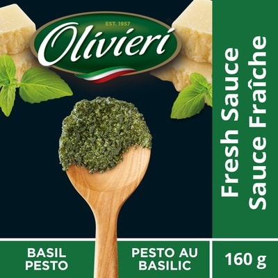 Olivieri Sauce pour pâtes pesto au basilic  160 g, 4,38 $/100g