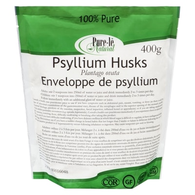 Pure Le Natural Whole Psyllium Husks 400 g, $6.25/100g