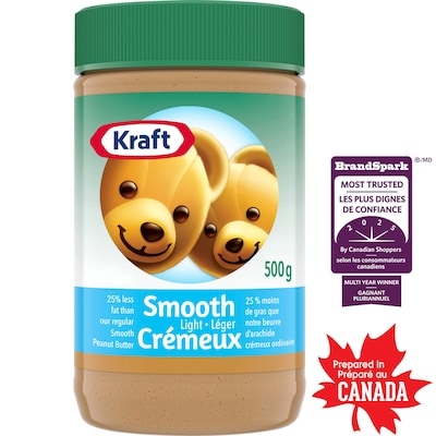 Kraft Beurre d'arachide crémeux léger 500 g, 0,90 $/100g