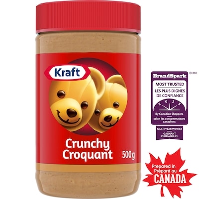 Kraft Crunchy Peanut Butter 500 g, $0.90/100g