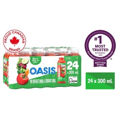 Oasis 10 Vegetable Cocktail Veggie Juice 24x300.0 ml, $0.37/100ml