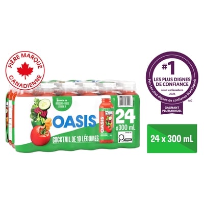 Oasis Jus cocktail 10 légumes 24x300.0 ml, 0,35 $/100ml