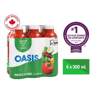 Oasis Jus cocktail 10 légumes 24x300.0 ml, 0,37 $/100ml