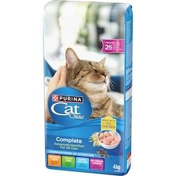 Purina One Cat Chow Hairball Control Purina Cat Chow Real Chicken Complete  Dry Cat Food (4