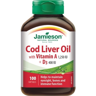 Jamieson Cod Liver Oil Softgels 100 ea, $0.08/1ea