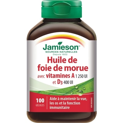 Jamieson Huile de foie de morue 100 ea, 0,08 $/1ch