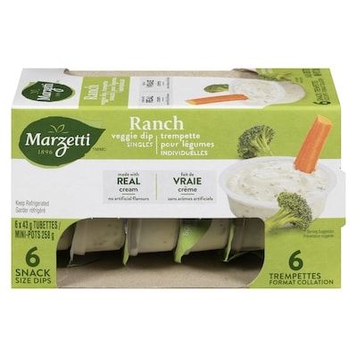 Marzetti Trempette ranch pour légumes 6x43.0 g, 2,52 $/100g