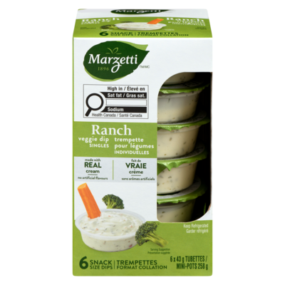 Marzetti Trempette ranch pour légumes 6x43.0 g, 2,52 $/100g