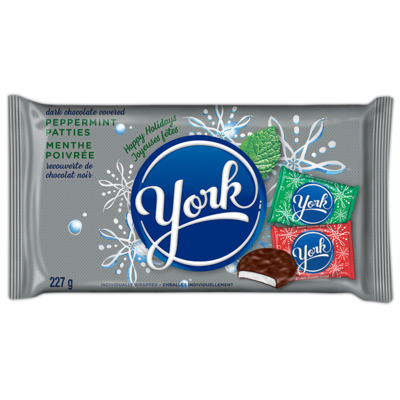 York Pastilles de menthe poivrée du temps des fêtes (emballages de couleur rouge 227 g, 2,20 $/100g
