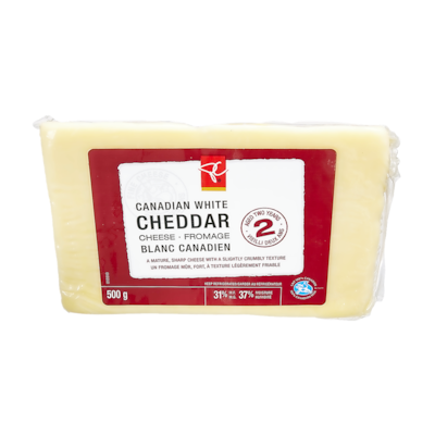 le Choix du Président Cheddar blanc canadien 2 ans 500 g, 3,60 $/100g