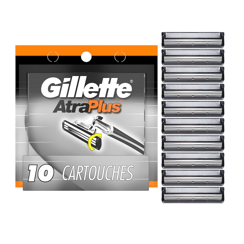 Cartouches De Rasoir Gillette Vector 24 Lames - Compatible Atra/Contour, Acier Inoxydable