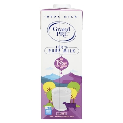 Grand Pre 1% UHT Milk 1 l, $0.40/100ml