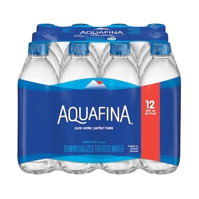 AQUAFINA water 12x500.0 ml, $0.14/100ml